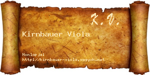 Kirnbauer Viola névjegykártya